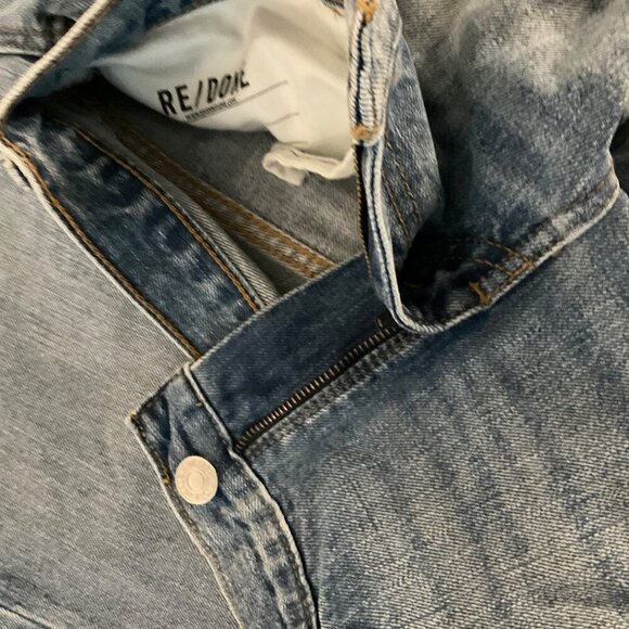 Re/Done Womens Vintage  Wide-Leg Jeans Size 26 bell bottoms lake blue - Picture 7 of 8